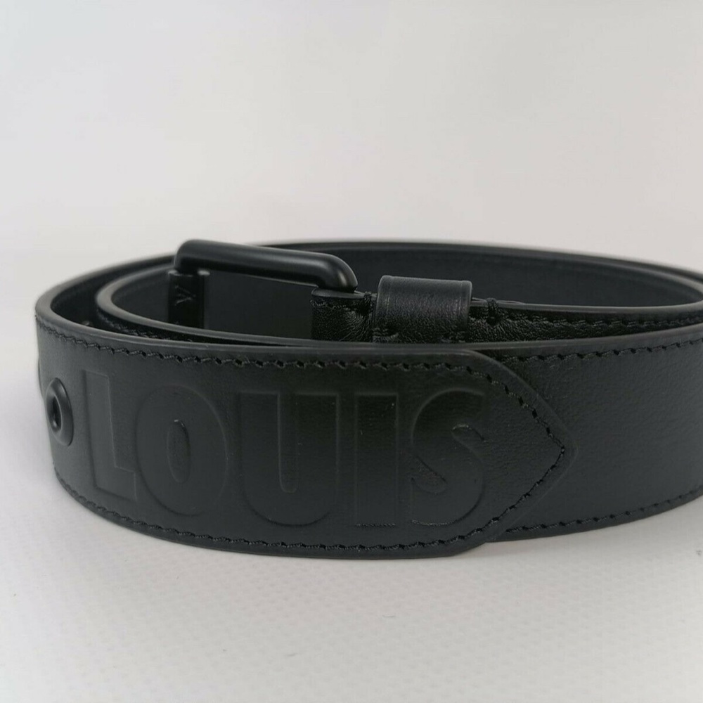 New Authentic Louis Vuitton Voyager 35 MM Black Belt size 34" / 85 cm - Picture 5 of 12